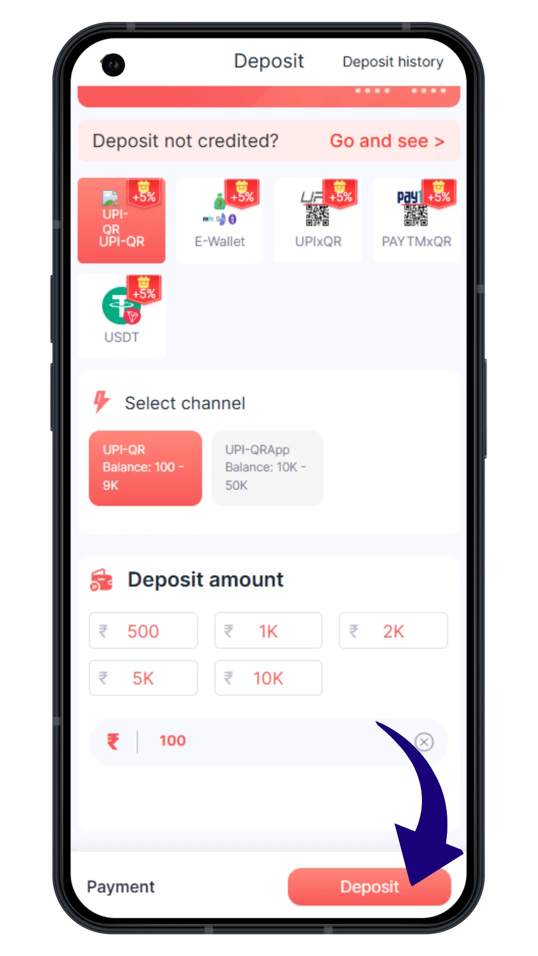 Finishing deposit on Raja Luck